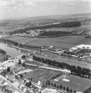 Luftaufnahme Staustufe Aldingen