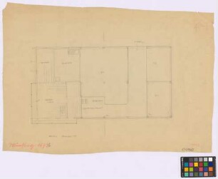 Münsing (Landkreis Wolfratshausen): unbekannter Hof. Haupthaus (Grundriss des Obergeschosses)