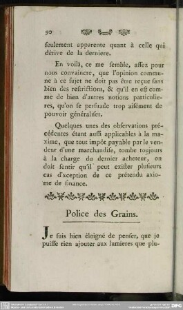 Police des Grains
