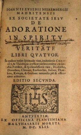 De adoratione in spiritu et veritate