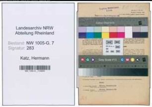 Entnazifizierung Hermann Katz , geb. 17.06.1874 (Richtmeister)