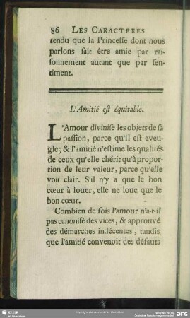 L' Amitié est équitable