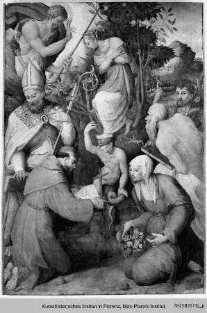 Allegorie der Unbefleckten Empfängnis mit Heiligen - Allegoria dell'Immacolata Condezione e Santi
