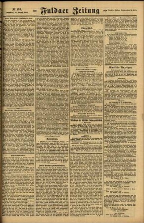 Zweite Ausgabe vom Samstag, den 21. August 1920.