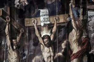 Bildfeld im Tonnengewölbe: Kreuzigung Christi
