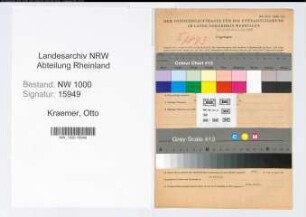 Entnazifizierung Otto Kraemer, geb. 29.05.1901 (Landessekretaer)