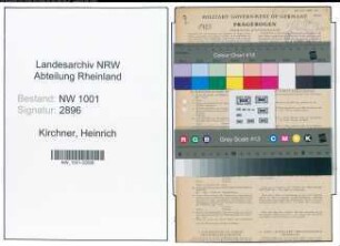 Entnazifizierung Heinrich Kirchner, geb. 29.04.1879 (Obersteuerinspektor)