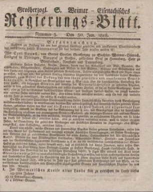 Nr. 3 : 30. Januar 1818