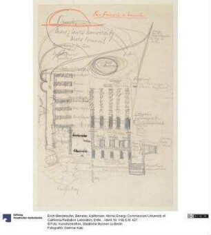 Berkeley, Kalifornien, Atomic Energy Commission/ University of California Radiation Laboratory, Entwurfsskizze, Lageplan