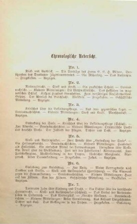 Chronologische Uebersicht