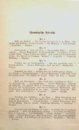 Chronologische Uebersicht