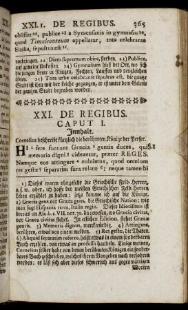 XXI. De Regibus.