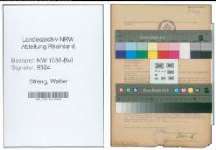 Entnazifizierung Walter Streng , geb. 26.12.1894 ()