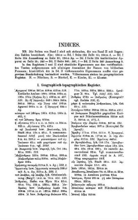 I. Geographisch-topographisches Register