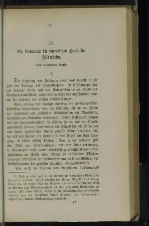 IV. Die Erbämter im vormaligen Hochstifte Hildesheim