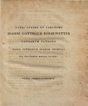 De dysenteria : dissertatio inauguralis medica