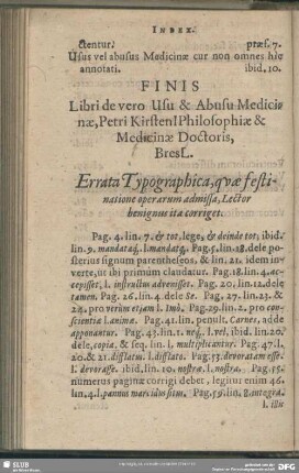 Errata Typographica …
