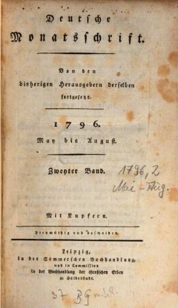 Deutsche Monatsschrift. 1796,2