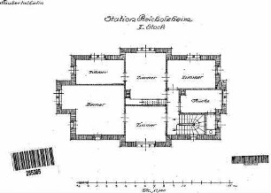 Reicholzheim: Empfangsgebäude Verwaltungsgebäude Grundriß 2.Stock