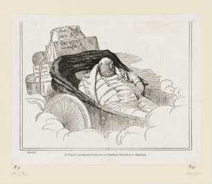 Le Député Ventrigoulard achevant ses …, erstmals erschienen in: „Le Charivari“, Paris 1834