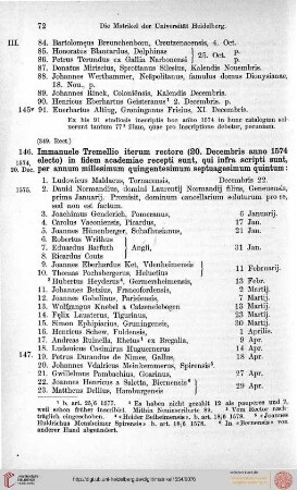 20. December 1574 bis 10. December 1584