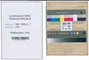 Entnazifizierung Fritz Weltermann , geb. 29.06.1900 (Klempner)