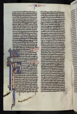 Historisierte Initiale (Röm. 1, 1-6 ): P(aulus servus): Christus beruft Paulus zum Apostel (?)