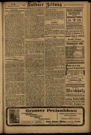 Zweite Ausgabe vom Samstag, den 19. März 1921.