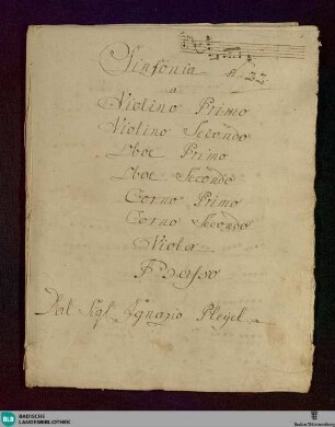 Symphonies - Don Mus.Ms. 1591 : D; BenP 161