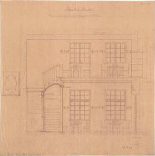 Fischer, Theodor; München - Westend, Bergmannstr.; Ledigenheim - Lesesaal u. Schreibzimmer (Schnitt)