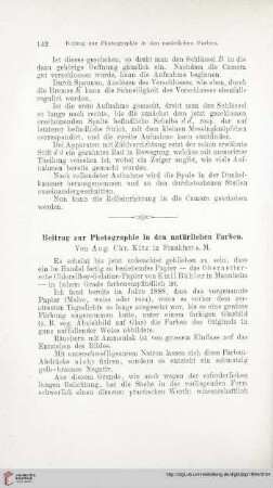 Beitrag zur Photographie in den natürlichen Farben