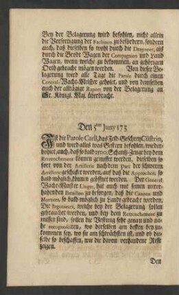 Den 5ten Juny 173