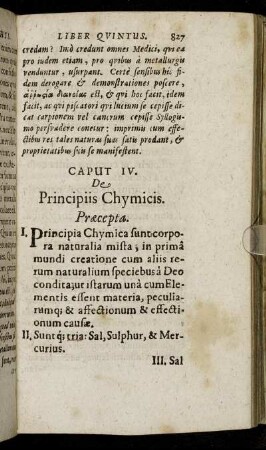 Caput IV. De Principiis Chymicis.