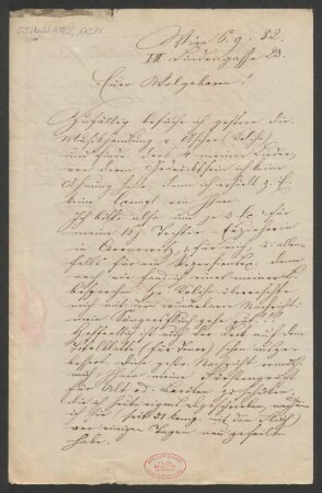 Brief an Ludwig Strecker  und B. Schott's Söhne : 06.09.1882