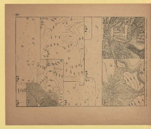 XV. Fig. 1 - 10. Diagramme zur Veranschaulichung des Aufbaus und der Zerstörung von Vulkanen und Lavaströmen