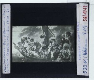 Jordaens, Das Tributgeld. Peter findet die Silbermünze im Maul des Fisches (auch "Die Fähre nach Antwerpen") (Kopenhagen, SMK KMS3198)