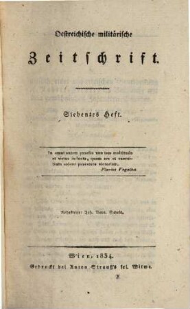 Oestreichische militärische Zeitschrift. 1834, 3