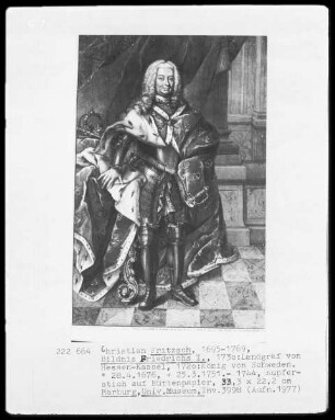 Bildnis Friedrich I., König von Schweden