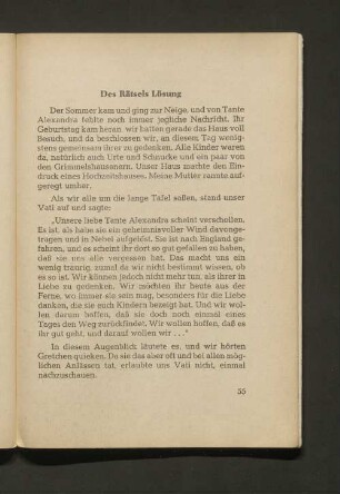 Des Rätsels Lösung