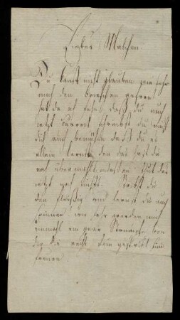 Brief von Wilhelm Grimm an Charlotte Amalie Grimm