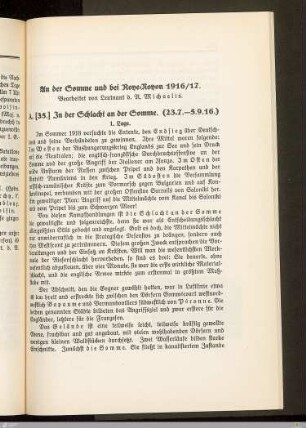 1916/17: An der Somme und bei Roye-Noyon