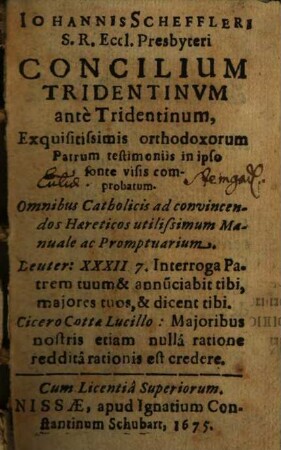 Concilium Tridentinum ante Tridentinum