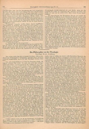 585-590 Die Philosophie vor der Theologie