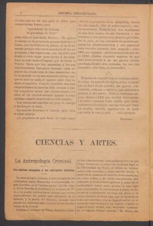 La antropología criminal. : Sus hombres eminentes y sus principales opiniones.