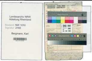 Entnazifizierung Karl Bergmann , geb. (Stadtangestellter)
