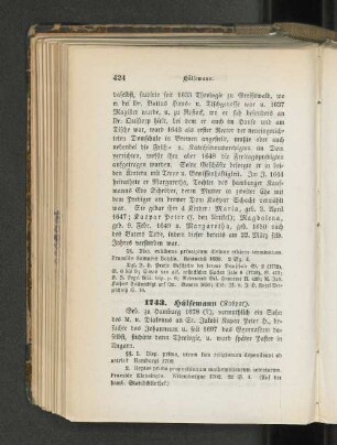 1743. Hülsemann (Kaspar).