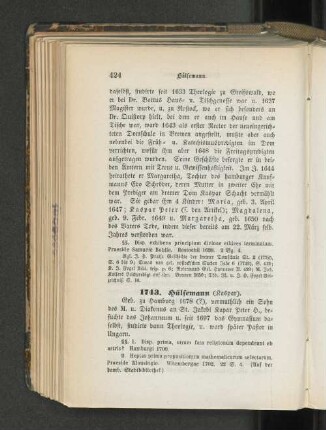 1743. Hülsemann (Kaspar).