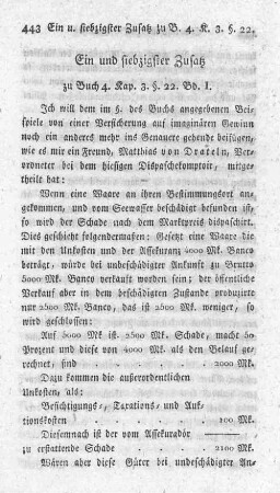 Ein und siebzigster Zusatz zu Buch 4. Kap. 3. §. 22. Bd. 1.