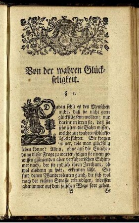 Von der wahren Glückseligkeit.