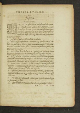 Theses Ethicae De Justitia.